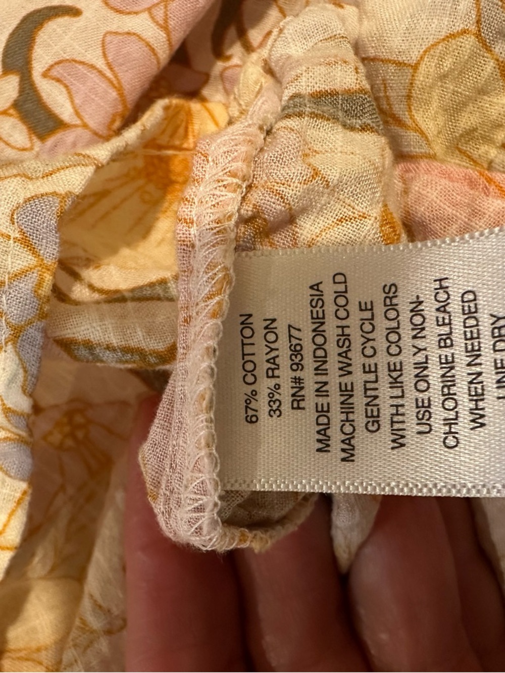 A.N.A. Floral V-Neck Top in Soft Pastels - Picture 10 of 10